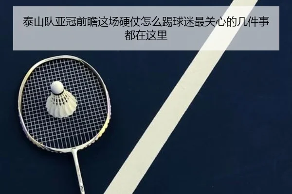 泰山队亚冠前瞻这场硬仗怎么踢球迷最关心的几件事都在这里（ngyule）